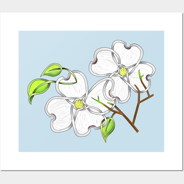 White Dogwood Wall Art by KnotYourWorld4